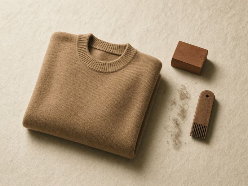 Merino vs Cashmere: Microns, Pilling, and When $200 Is Worth It — still life for this Wardrobe guide on Nonchallant