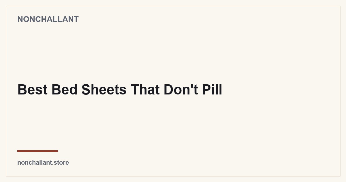 Does Thread Count Matter? — Nonchallant guide